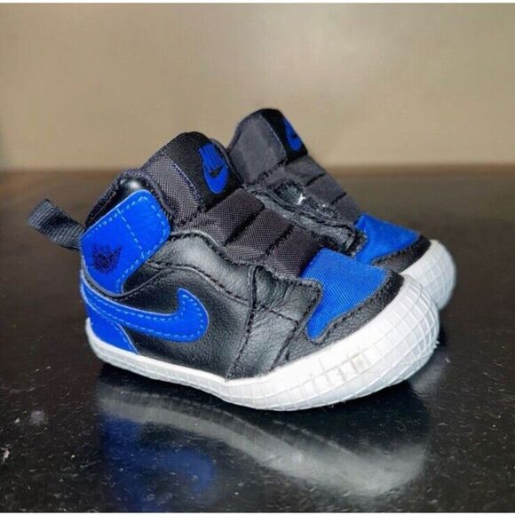 Nike Air Jordan 1 Crib Royal Blue Black AT3745-007 Td Toddler Size 2C - Picture 3 of 5